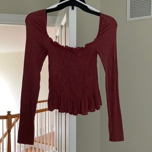 Long sleeve crop top